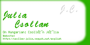 julia csollan business card